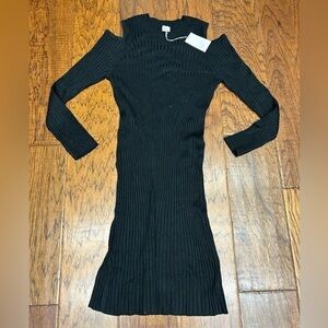 A New Day cold shoulder ribbed knit dress